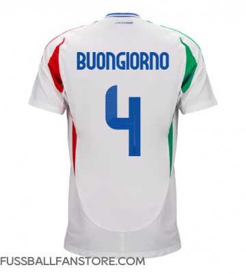 Italien Alessandro Buongiorno #4 Replik Auswärtstrikot EM 2024 Kurzarm